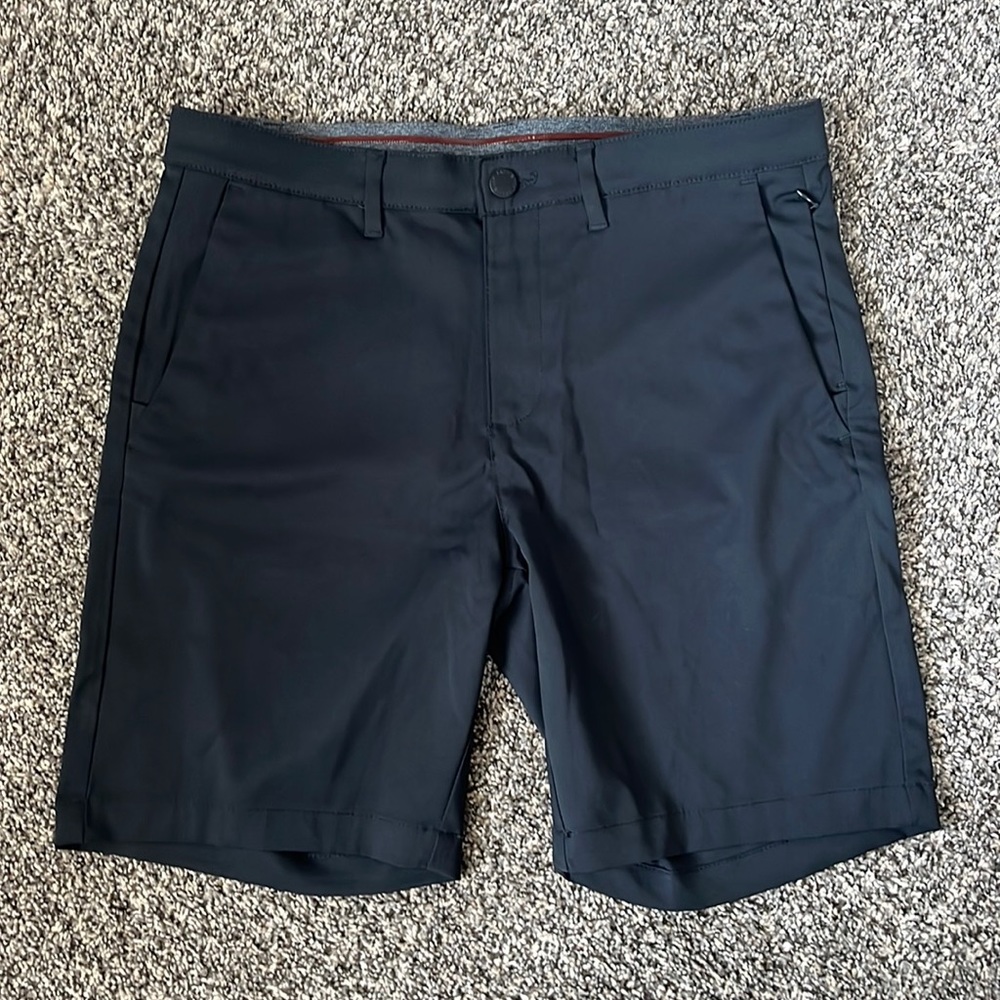 Jachs | Black Flat Front Shorts